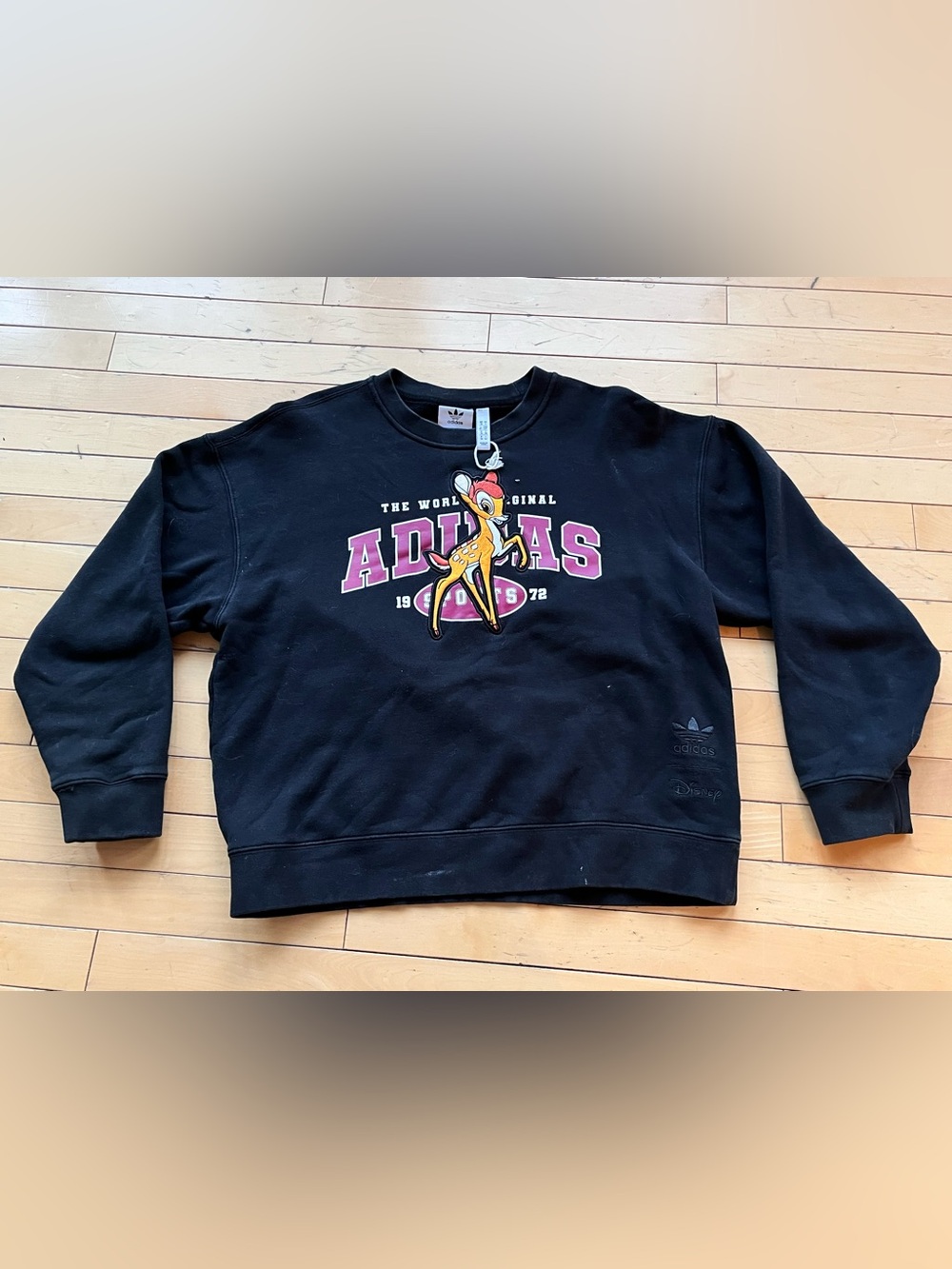 Adidas Bambi Disney Black Crewneck Sweatshirt